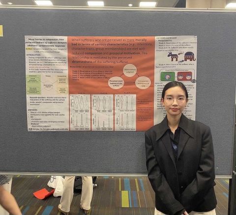 Jie was presenting her work on the moral barriers to compassion.